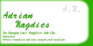 adrian magdics business card
