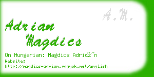 adrian magdics business card